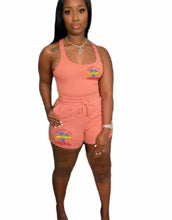 Women Crop Top Two Piece Shorts