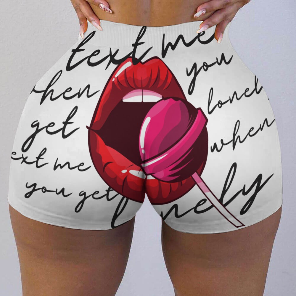 Graphic, biker shorts